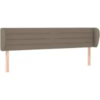 vidaXL Tête de lit avec oreilles taupe 163x23x78/88 cm Tissu