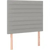 vidaXL Têtes de lit 2 pcs. Gris clair 80x5x78/88 cm Tissu