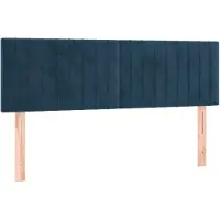 vidaXL Têtes de lit 2 pcs. Bleu foncé 72x5x78/88 cm velours