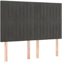 vidaXL Têtes de lit 4 pcs. Gris foncé 72x5x78/88 cm velours