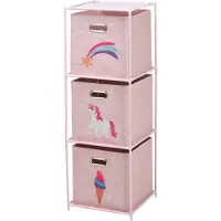 Storage solutions Regał z tekstylnymi pojemnikami do pokoju dziecięcego