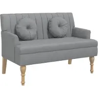 vidaXL Banc avec coussins gris clair 113x64,5x75,5 cm tissu