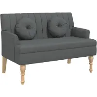 vidaXL Banc avec coussins gris foncé 113x64,5x75,5 cm tissu