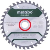 Metabo 628659000 Coup De Précision De La Lame De Scie Circulaire - 160 X 20 X 36t - Bois