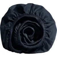 Yumeko - Drap housse - Satin De Coton - 180x210x30 - Bleu
