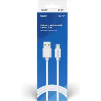 Savio Câble usb 3 m usb 2.0, usb a - micro usb blanc cl-167
