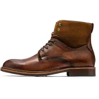Kazar Bottines à lacets marron châtaigne / ocre