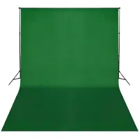 vidaXL Système de support de toile de fond 500 x 300 cm Vert