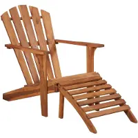 vidaXL Fauteuil de jardin Adirondack avec repose-pieds Acacia massif