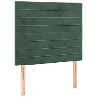 vidaXL Têtes de lit 2 pcs. Vert foncé 90x5x78/88 cm velours