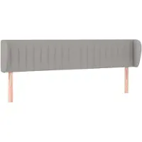 vidaXL Tête de lit avec oreilles gris clair 163x23x78/88 cm Tissu