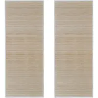 vidaXL Tapis rectangulaires Bambou naturel 2 pcs 120x180 cm