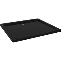vidaXL Receveur de douche rectangulaire ABS Noir 80x90 cm