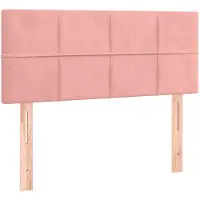 vidaXL Tête de lit rose 90x5x78/88 cm velours
