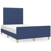 vidaXL Cadre de lit sans matelas bleu 120x200 cm Tissu