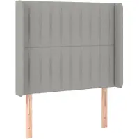 vidaXL Tête de lit avec oreilles gris clair 83x16x118/128 cm Tissu