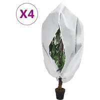 vidaXL Housses de protection pour plantes avec fermeture éclair 4 pcs