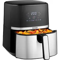 Tomado TAF5401S - Friteuse à air - Capacité de 5,4 litres - Friteuse à air chaud - Affichage numérique - 800 grammes de frites - Noir/RVS