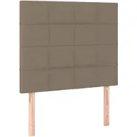 vidaXL Têtes de lit 2 pcs. Taupe 100x5x78/88 cm Tissu
