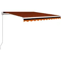 vidaXL Store rétractable manuel 350 x 250 cm Orange et brun