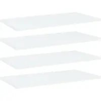 vidaXL Panneaux de bibliothèque 4 pcs Blanc 60x30x1,5 cm Aggloméré