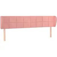 vidaXL Tête de lit avec oreilles rose 163x23x78/88 cm velours