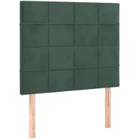 vidaXL Têtes de lit 2 pcs. Vert foncé 90x5x78/88 cm velours