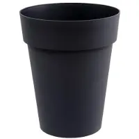 Eda Pot de Plante Circulaire EDA Gris Anthracite Sombre