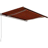 vidaXL Store rétractable manuel 400 x 300 cm Orange et brun