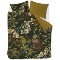 Kardol Set housse de couette en satin de coton Austin Green de 220TC -y compris taies d’oreiller