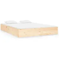 vidaXL Lit en bois massif 140x190 cm