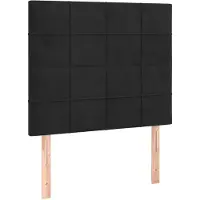 vidaXL Têtes de lit 2 pcs. noir 80x5x78/88 cm velours