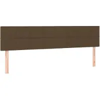 vidaXL Têtes de lit 2 pcs. Marron foncé 100x5x78/88 cm Tissu