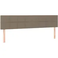 vidaXL Têtes de lit 2 pcs. Taupe 100x5x78/88 cm Tissu