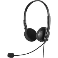 Sandberg 325-41 - Casque - Coussinets auriculaires - Bureau/Centre d'appels - Noir - Stéréo - 1,5 m