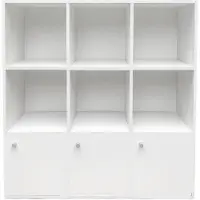 Vdd Armoire à compartiments Vakkie 9 compartiments armoire de rangement - bibliothèque - armoire murale - blanc