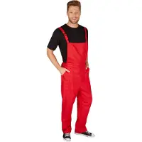 TecTake Dressforfun - Pantalon de jardin rouge - Pantalon de travail ajustable pour le carnaval et la fête - Taille M