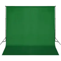 vidaXL Système de support de toile de fond 600 x 300 cm Vert
