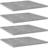 vidaXL Panneaux de bibliothèque 4 pcs gris béton bois d’ingénierie