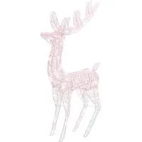 vidaXL Renne LED XXL Décoration de Noël en acrylique 250 LED 180 cm Blanc chaud