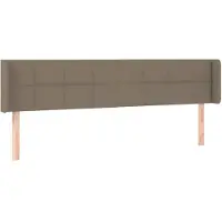 vidaXL Tête de lit avec oreilles taupe 163x16x78/88 cm Tissu