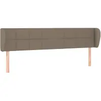 vidaXL Tête de lit avec oreilles taupe 163x23x78/88 cm Tissu