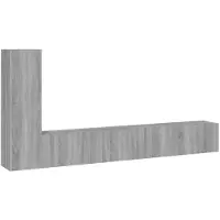 vidaXL Ensemble de meubles TV 3 pièces Gris Sonoma Bois composite