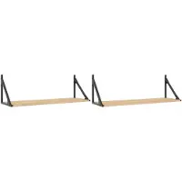 vidaXL Étagères murales 2 pièces Chêne Sonoma 80x25x25,5 cm Bois d'ingénierie