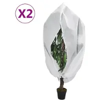 vidaXL Housses de protection pour plantes avec fermeture éclair 2 pcs