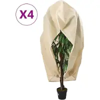 vidaXL Housses de protection pour plantes avec fermeture éclair 4 pcs