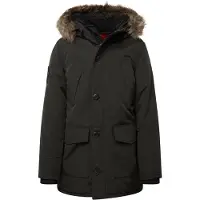 Superdry pour homme. M5011741A Parka à capuche en fausse fourrure Everest noir (XL), Casuel, Polyester, Durable