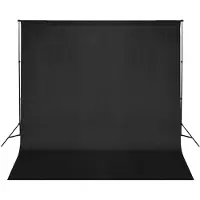 Super Merchant Système de support de toile de fond de photo 600 x 300 cm Noir