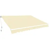 vidaXL Store banne 400 cm blanc crème