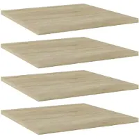 vidaXL Panneau de bibliothèque 4pcs Chêne sonoma 40x40x1,5cm Aggloméré